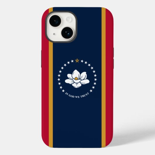 Patriotic Apple Case-Mate, Mississippi Flag Case-Mate iPhoneケース (裏面)