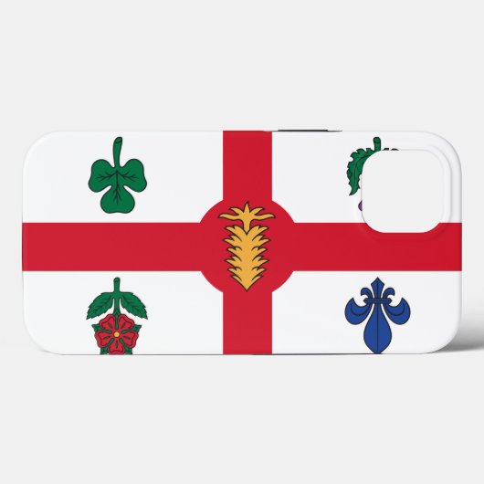 Patriotic Apple Case-Mate, Montreal flag Case-Mate iPhoneケース (裏面 (横))