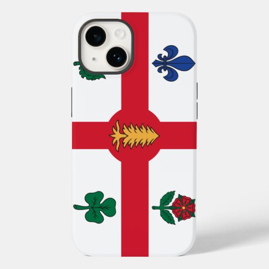 Patriotic Apple Case-Mate, Montreal flag Case-Mate iPhoneケース (裏面)
