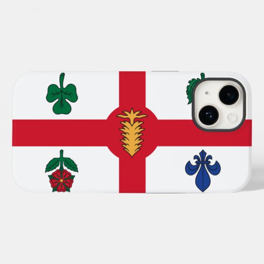 Patriotic Apple Case-Mate, Montreal flag Case-Mate iPhoneケース (裏面 (横))