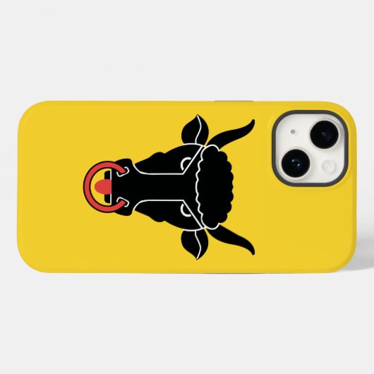 Patriotic Apple Case-Mate, Uri canton Flag Case-Mate iPhoneケース (裏面 (横))