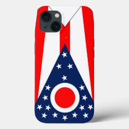 Patriotic Apple iPhone 13ケースメイト、オハイオ州旗 iPhone 13ケース