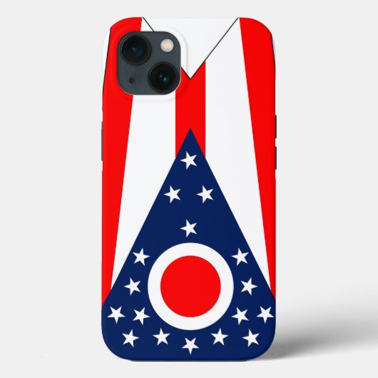 Patriotic Apple iPhone 13ケースメイト、オハイオ州旗 Case-Mate iPhoneケース (裏面)
