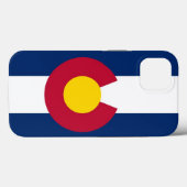 Patriotic Apple iPhone 13ケースメイト,コロラド州旗 Case-Mate iPhoneケース (裏面 (横))