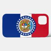 Patriotic Apple iPhone 13ケースメイト、ミズーリ州旗 Case-Mate iPhoneケース (裏面 (横))