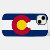 Patriotic Apple iPhone 14 Case-Mate，コロラド州旗 Case-Mate iPhoneケース (裏面 (横))