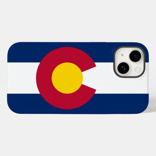 Patriotic Apple iPhone 14 Case-Mate，コロラド州旗 Case-Mate iPhoneケース (裏面 (横))