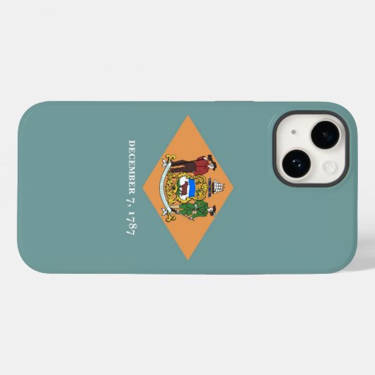 Patriotic Apple iPhone 14 Case-Mate、デラウェア Case-Mate iPhoneケース (裏面 (横))