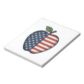 Patriotic Apple Vintage Engraving Vector Design_1 ノートパッド (回転)