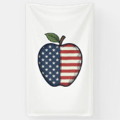 Patriotic Apple Vintage Engraving Vector Design_1 横断幕 (縦)