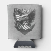 Patriotic Appreciation Thank You Military Veterans 缶クーラー (裏面)