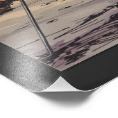 Patriotic Astronaut With American Flag フォトプリント (角)