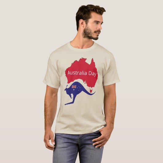 Patriotic Aussie Flag Map  Tシャツ (正面フル)