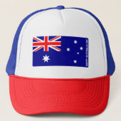 Patriotic Aussie Flag Red White Blue  キャップ (正面)