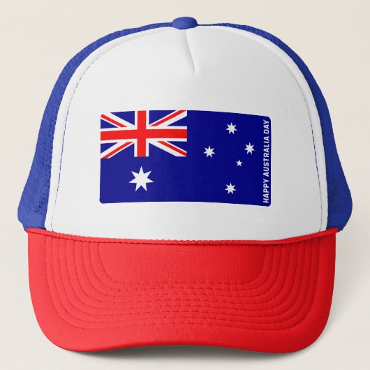 Patriotic Aussie Flag Red White Blue  キャップ (正面)