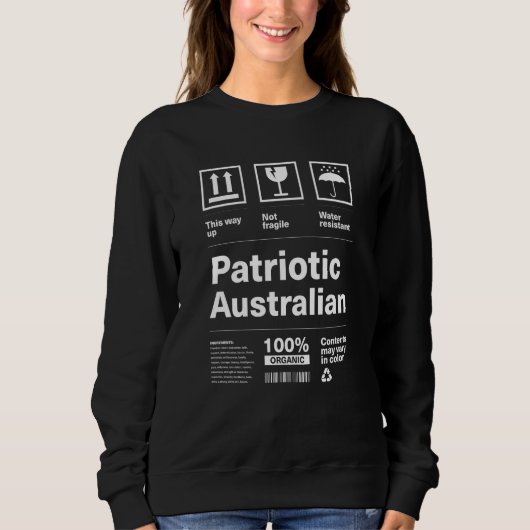 Patriotic Australian Patriotism Australia Country  スウェットシャツ (正面)