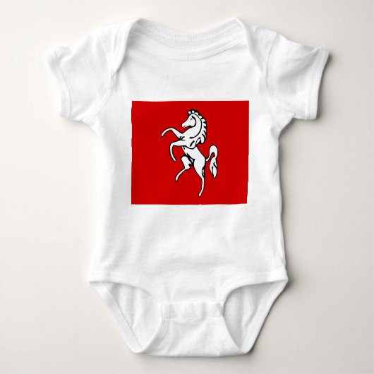 Patriotic baby bodysuit with flag of Kent County ベビーボディスーツ (正面)