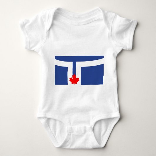 Patriotic baby bodysuit with flag of Toronto ベビーボディスーツ (正面)