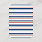 Patriotic Baby Shower Diaper Raffle Card エンクロージャーカード (裏面)