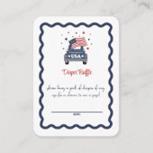 Patriotic Baby Shower Diaper Raffle Card エンクロージャーカード (正面)