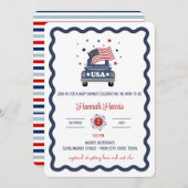 Patriotic Baby Shower Invitation 招待状 (正面/裏面)