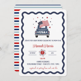 Patriotic Baby Shower Invitation 招待状