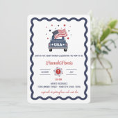 Patriotic Baby Shower Invitation 招待状 (スタンド正面)