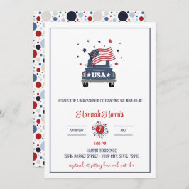 Patriotic Baby Shower Invitation 招待状