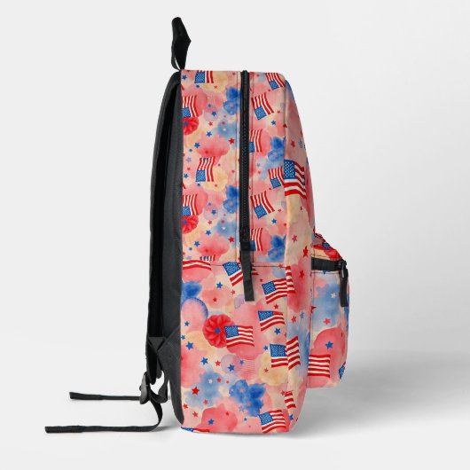 Patriotic Backpack 2 プリントバックパック (左)