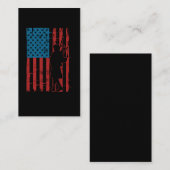 Patriotic Bagpiper American Flag Musician Bagpipe 名刺 (正面/裏面)