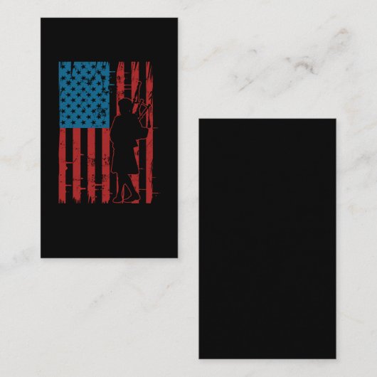 Patriotic Bagpiper American Flag Musician Bagpipe 名刺 (正面/裏面)