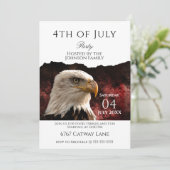 Patriotic Bald Eagle 4th of July Party Invitation 招待状 (スタンド正面)