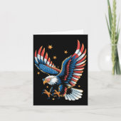 Patriotic Bald Eagle American Flag 4th Of July Eag カード (正面)