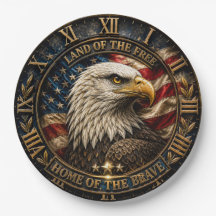 Patriotic Bald Eagle American USA Flag 