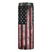 Patriotic Bald Eagle Zipper USA Flag  タンブラー (裏面)