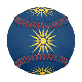 Patriotic baseball with flag of Macedonia, Greece 野球ボール (裏面)
