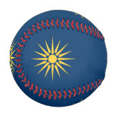 Patriotic baseball with flag of Macedonia, Greece 野球ボール (正面左)