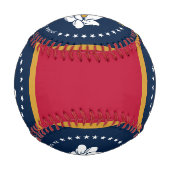 Patriotic baseball with flag of Mississippi, USA 野球ボール (正面)