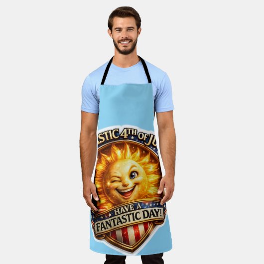 Patriotic BBQ apron エプロン (着用した状態)