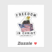 Patriotic Bible Verse Freedom in Christ Vinyl シール (シート)
