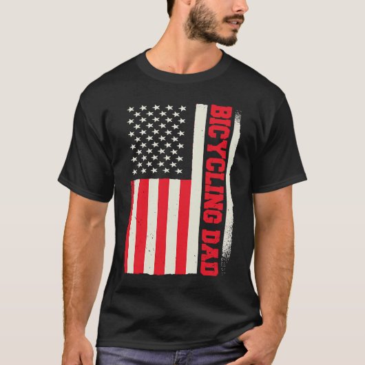 Patriotic Bicycle Cyclist Bicycling Cycling Bicycl Tシャツ (正面)