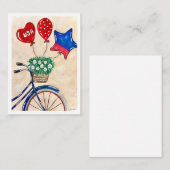 Patriotic bicycle Flat Note Cards ノートカード (正面/裏面)