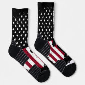 Patriotic Bigfoot American Flag Crew Socks ソックス (右)