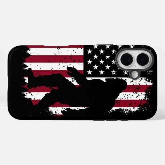Patriotic Bigfoot   Case-Mate iPhoneケース (裏面 (横))
