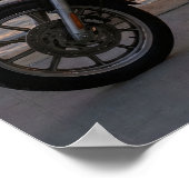 Patriotic Biker Statue of Liberty Sunset Waterside ポスター (角)