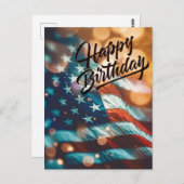 Patriotic Birthday Postcard ポストカード (正面/裏面)
