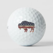 Patriotic Bison Golf Balls ゴルフボール (正面)