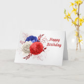 Patriotic Bloom Trio Birthday カード (黄色い花)