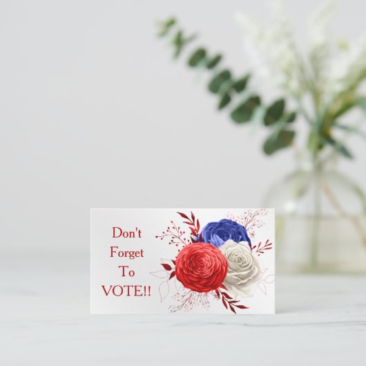 Patriotic Bloom Trio Vote Reminder 名刺 (スタンド正面)