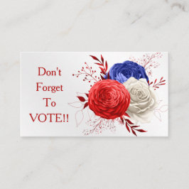 Patriotic Bloom Trio Vote Reminder 名刺